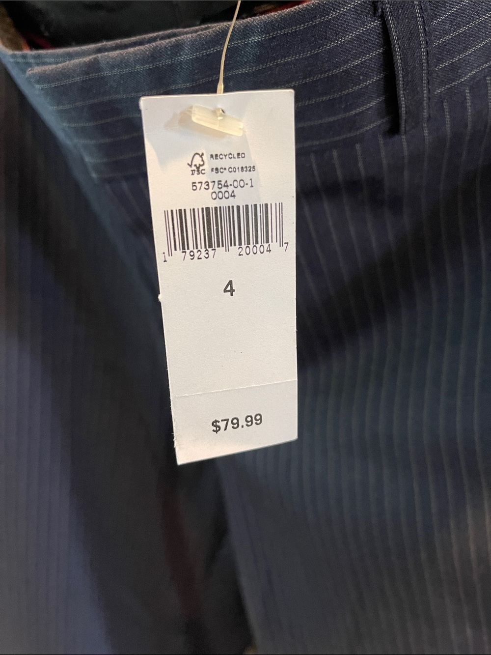 Banana Republic Dark Navy Trousers with Burgundy Trim